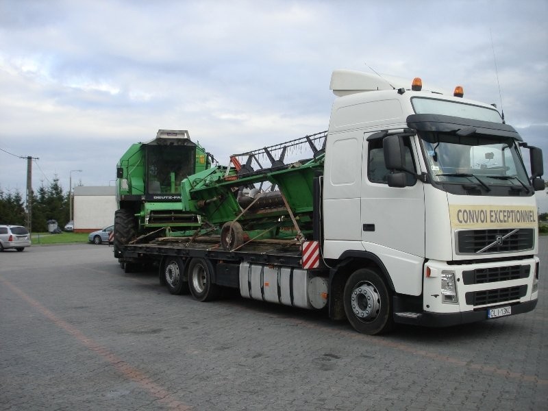 Claas, inne Transport kombajnów zbożowych