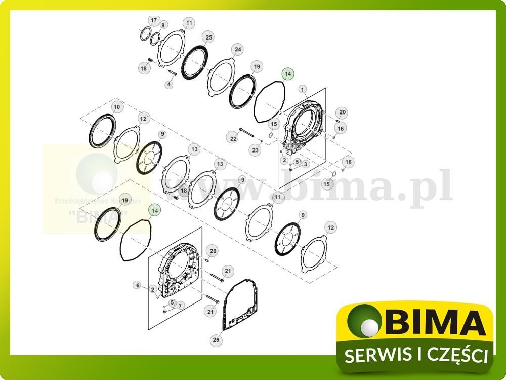 Uszczelniacz skrzyni biegów John Deere 6110MC,6110R — zdjęcie 2