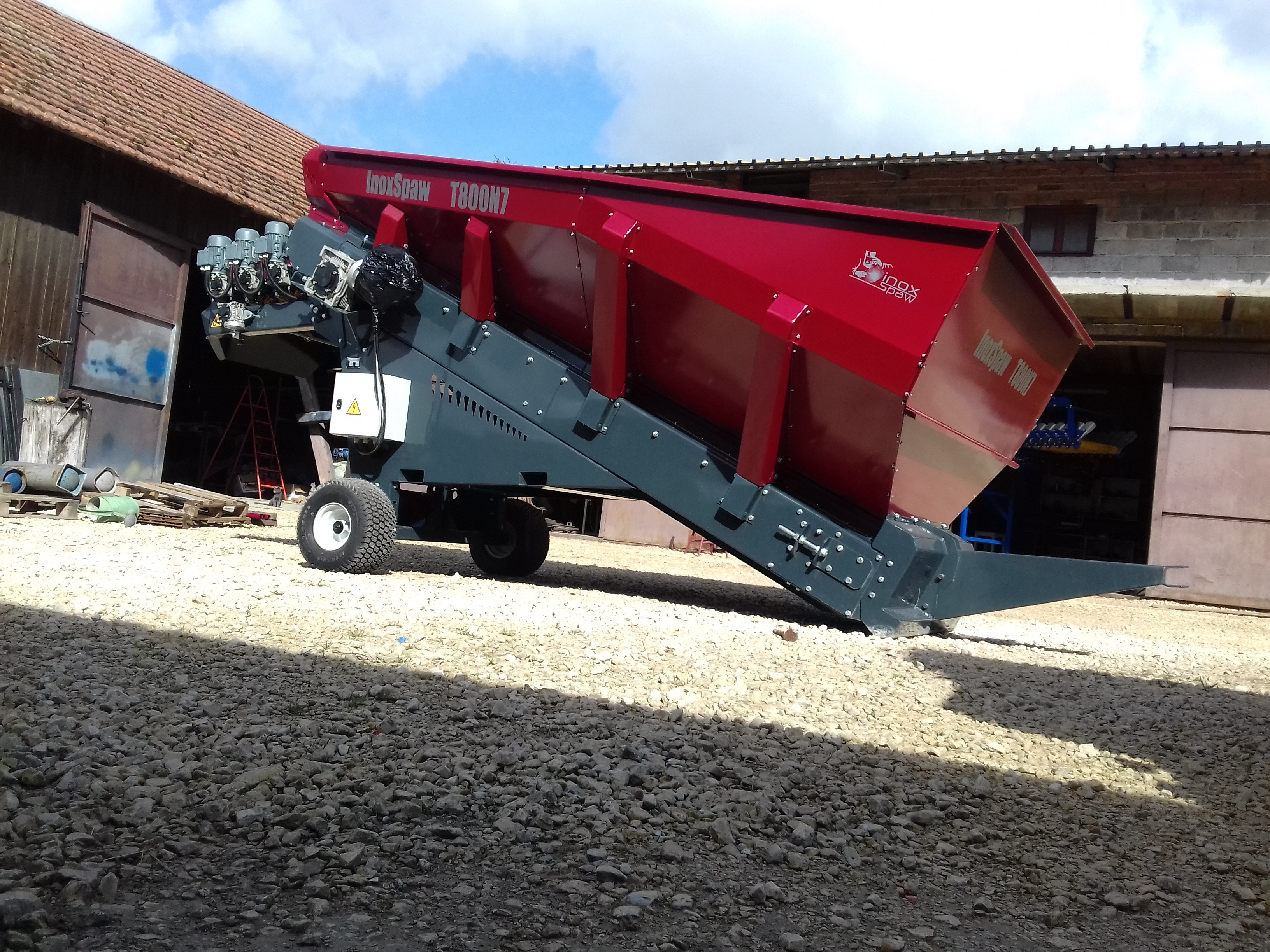 Kosz przyjęciowy T800 N7 bunkier,podajnik,rolki spiralne separator — zdjęcie 6