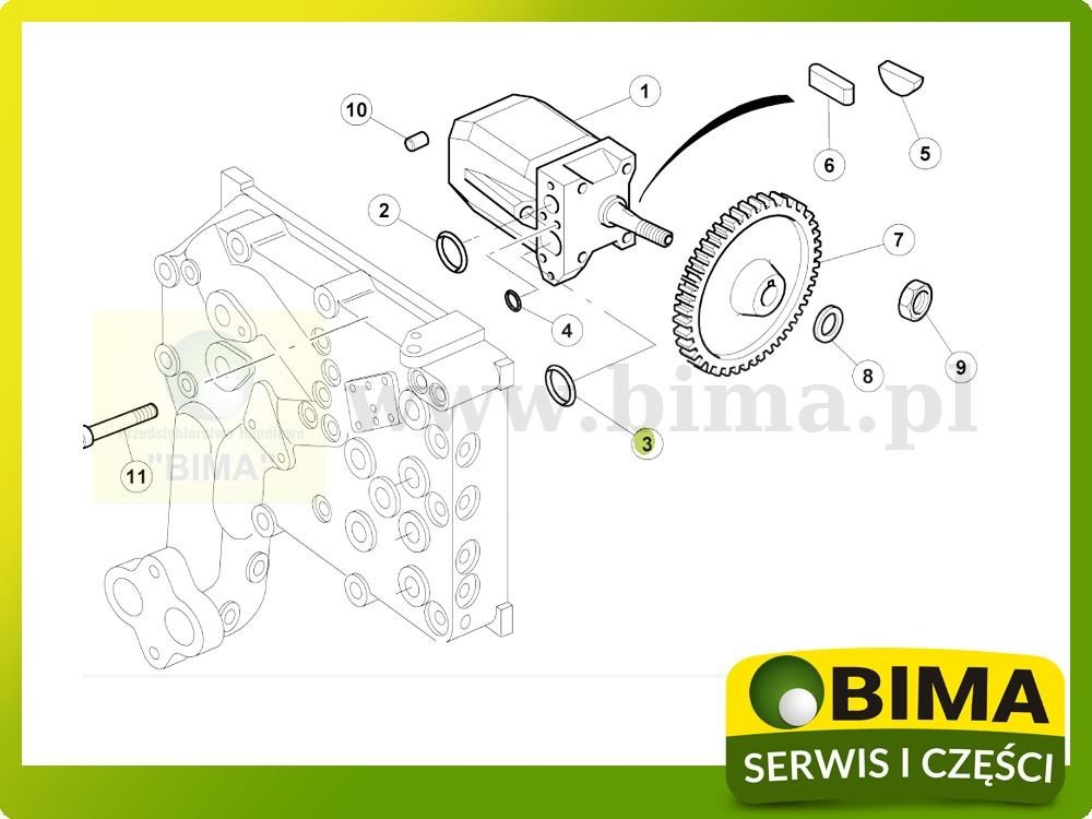Oring pompy hydraulicznej Renault CLAAS Ares 630,630 — zdjęcie 2