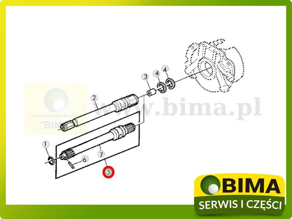 Wałek John Deere 3640,3640S,3650,840,940 — zdjęcie 2