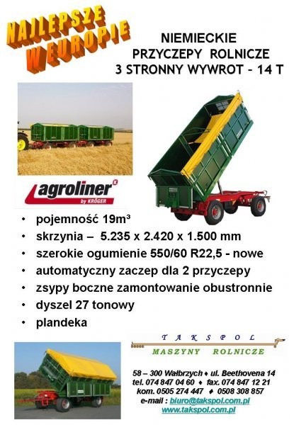 Nowe  niemieckie przyczepy od 13 ton