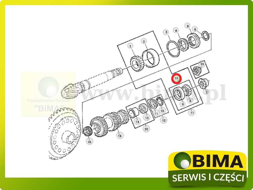 Łożysko John Deere 1750,1840,1850,1850N,1950,1950N,2040 — zdjęcie 2
