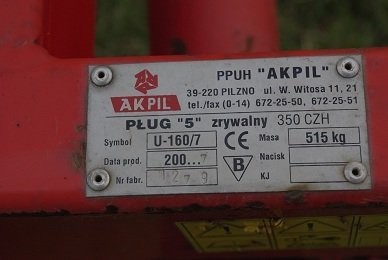 pług akpil 5-skibowy — zdjęcie 1
