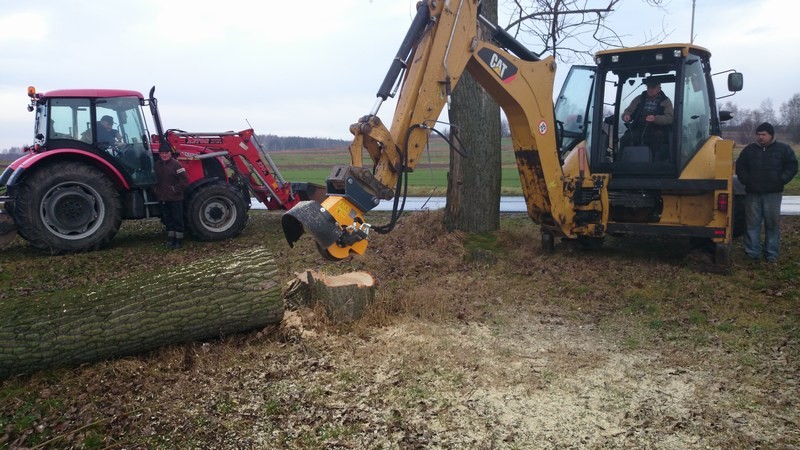 Frezarka do pni do koparko-ładowarki CAT, JCB, KOMATSU, CASE, VOLVO — zdjęcie 2