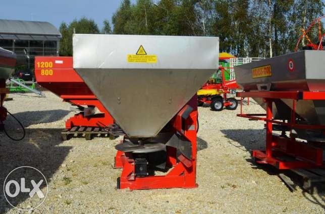 Rozsiewacz nawozów 2-tarczowy Woprol 1000kg KWASOPORNY — zdjęcie 3