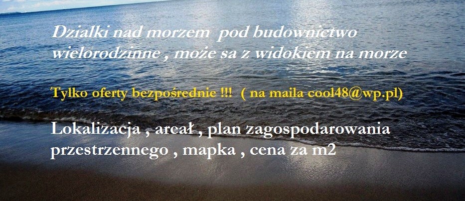 Działki pod budownictwo wielorodzinne kupimy