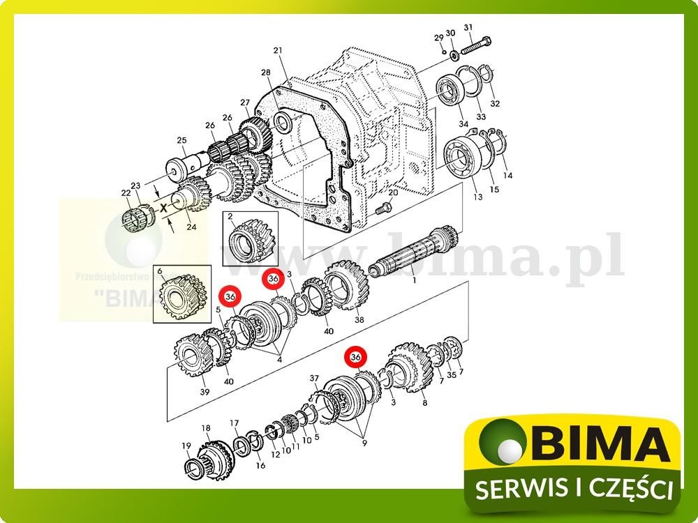 Pierścień synchronizatora John Deere 5620,5720,5820