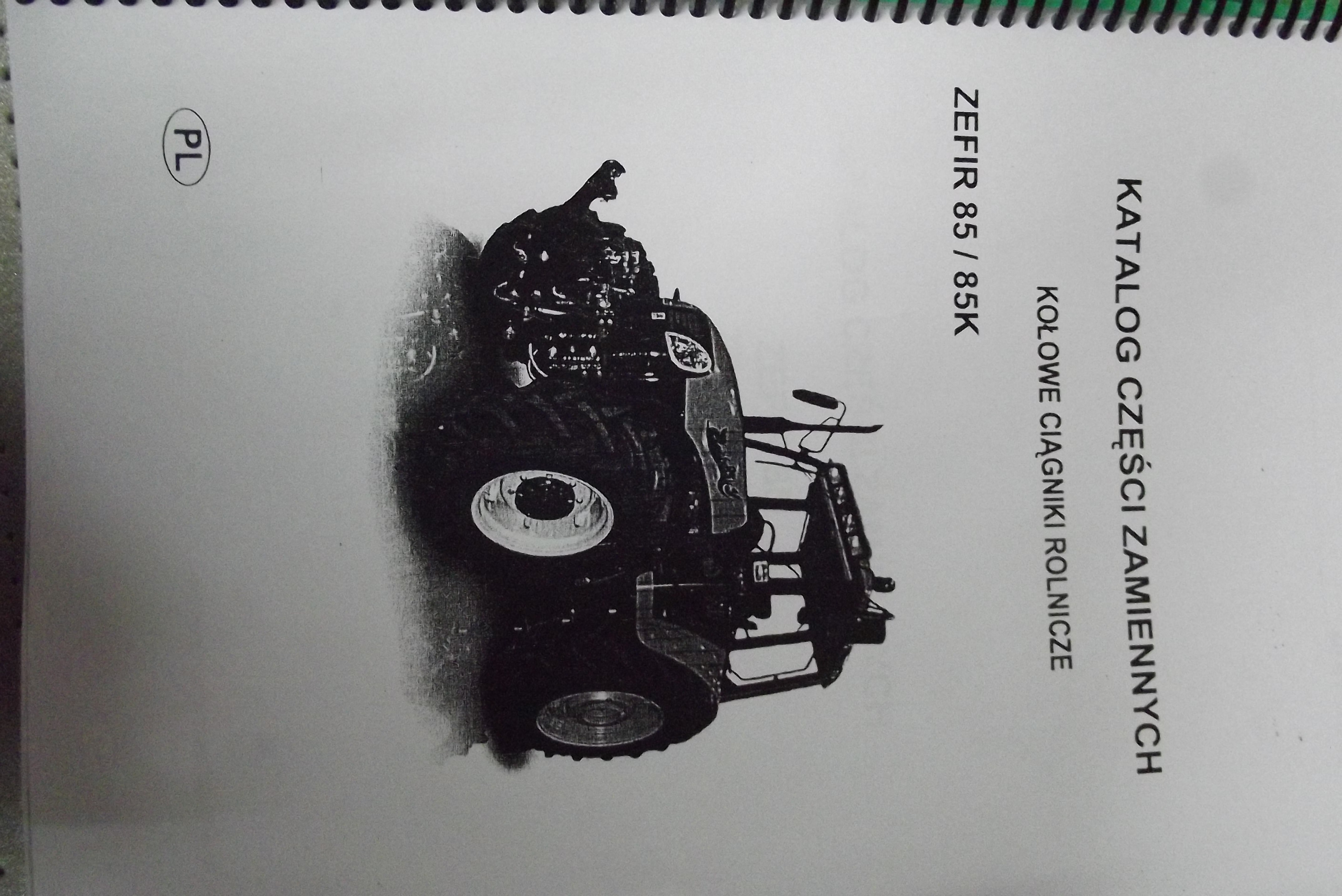 Katalog cześci zamiennych ciągnika PRONAR ZEFIR 85/85K — zdjęcie 1