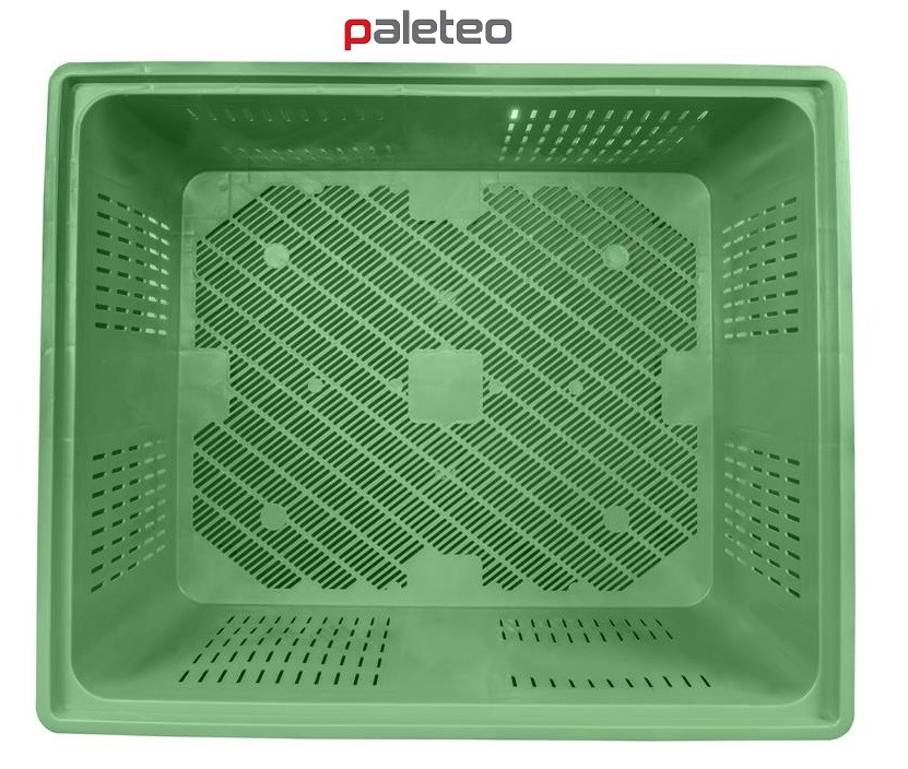 SPKAS skrzyniopaleta plastikowa, ażurowa 1200x1000 mm na płozach — zdjęcie 4