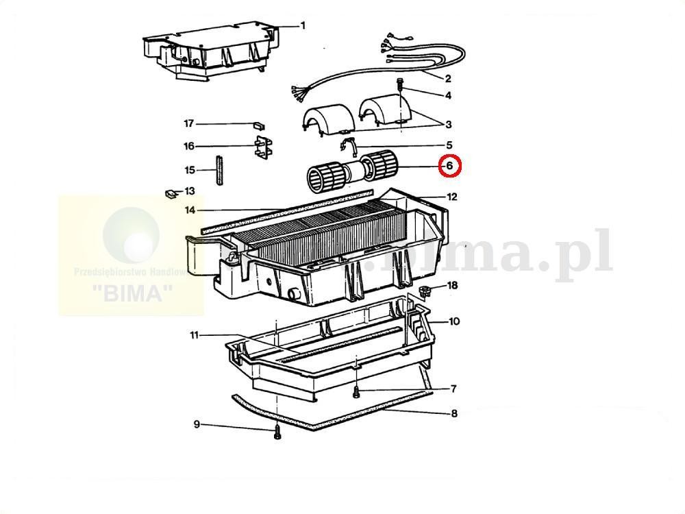 Dmuchawa wentylator nagrzewnicy MF Massey Ferguson 3650 — zdjęcie 2