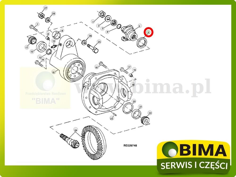Uszczelniacz John Deere 4055,4250,4255,4450,4455,4560 — zdjęcie 2