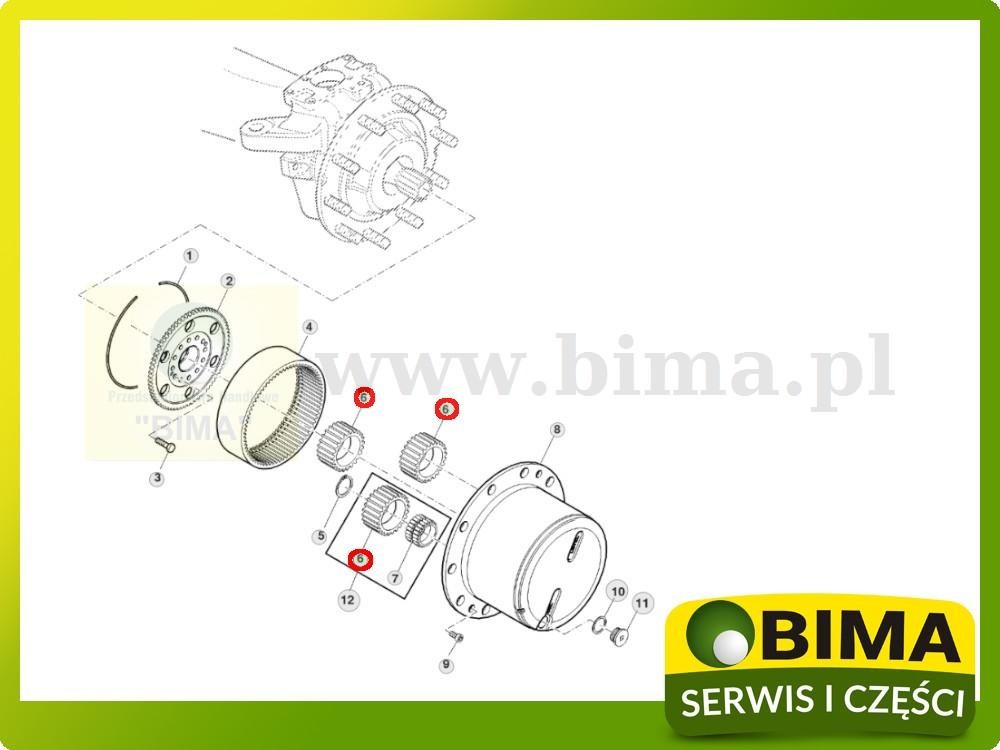 Satelita przekładni planetarnej John Deere 6100D,6110D — zdjęcie 2