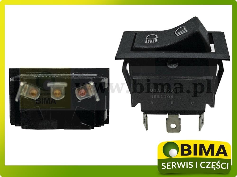 Włącznik przełącznik świateł mijania John Deere 6400