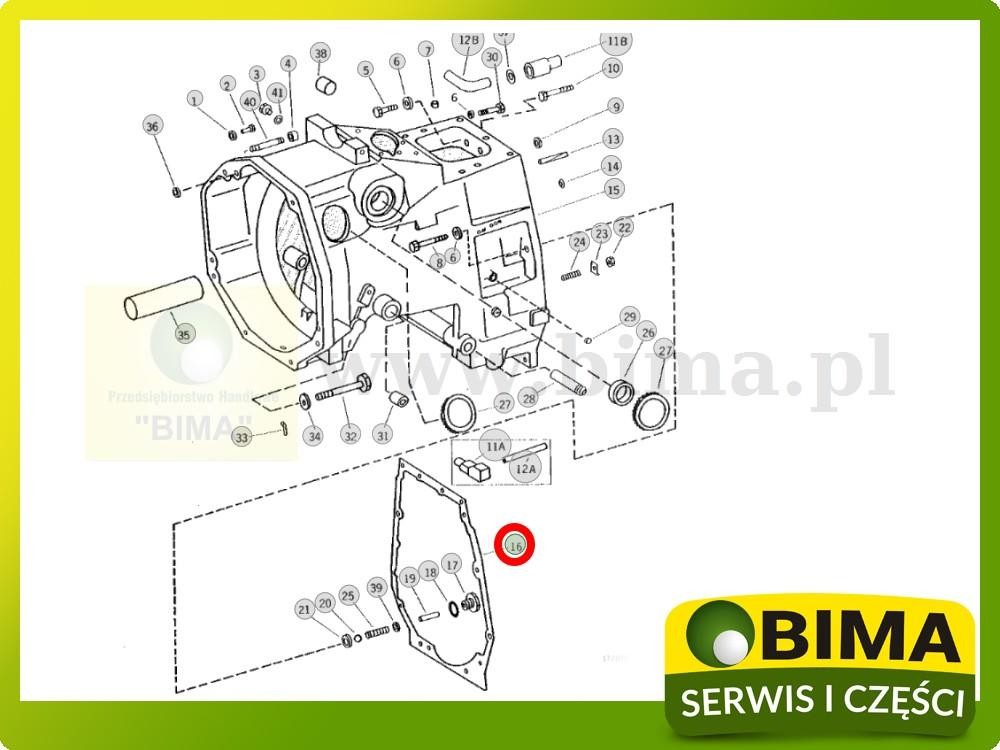 Uszczelka tylny most półskrzynia John Deere 2020,2120