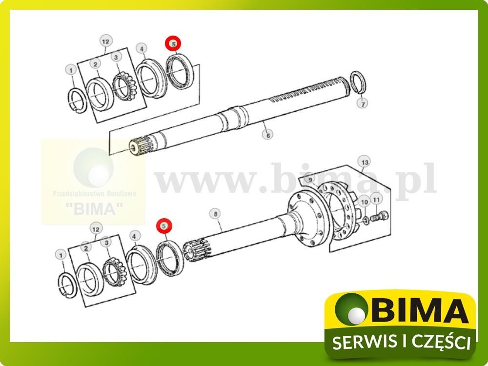 Uszczelniacz tylnego mostu John Deere 3050,3350,3650 — zdjęcie 2