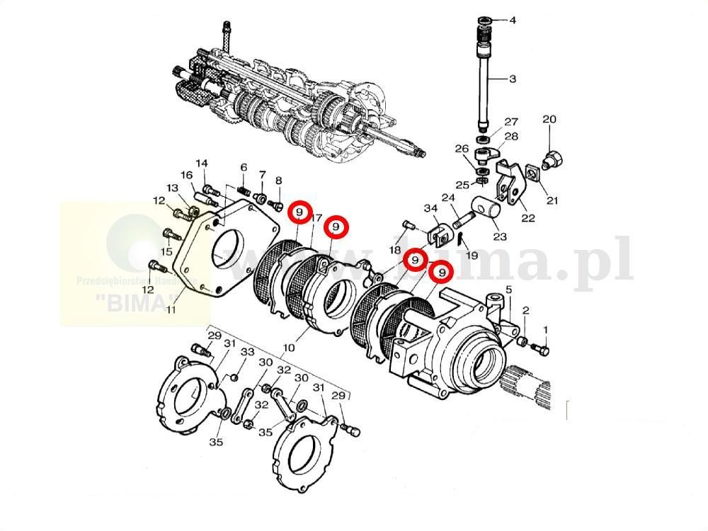 Tarcza hamulcowa hamulca MF Massey Ferguson 3635,3645 — zdjęcie 2