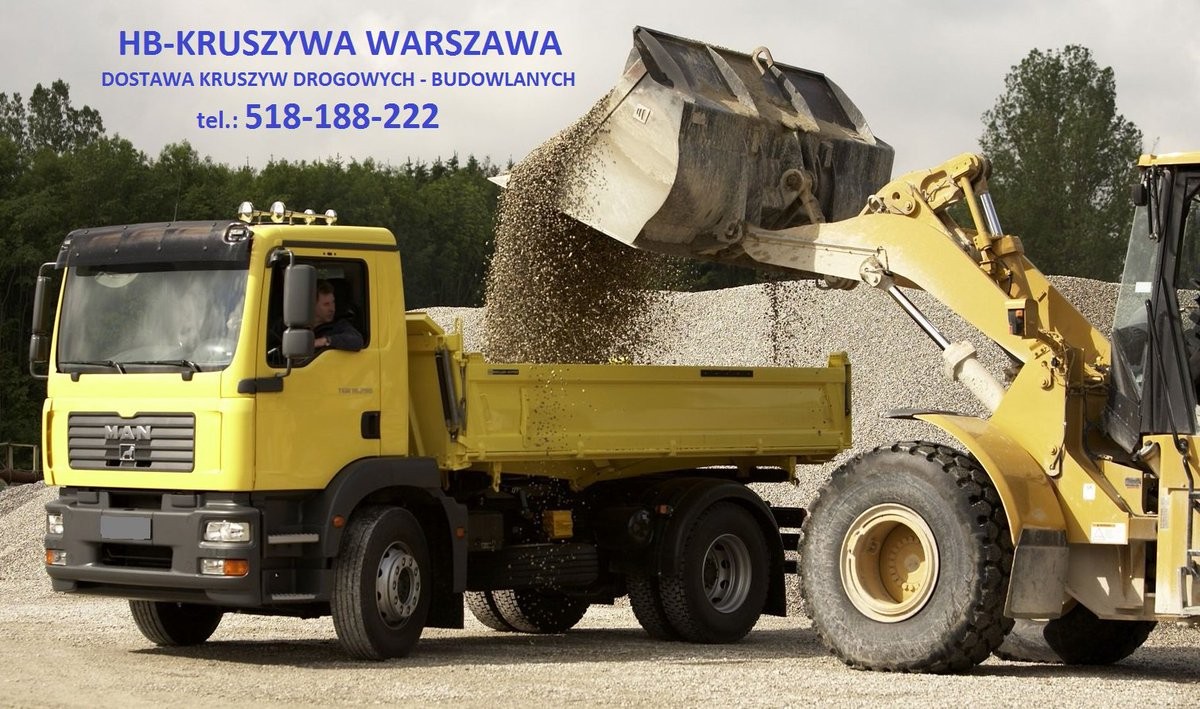 Wynajem małej wywrotki Warszawa dostawa kruszyw piasek żwir pospółka — zdjęcie 4