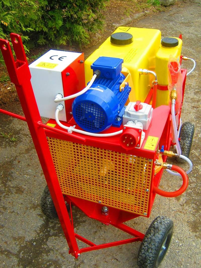 OPRYSKIWACZ ELEKTRYCZNY WÓZKOWY 80L, SILNIK 3 kW, 14-22l/min — zdjęcie 3