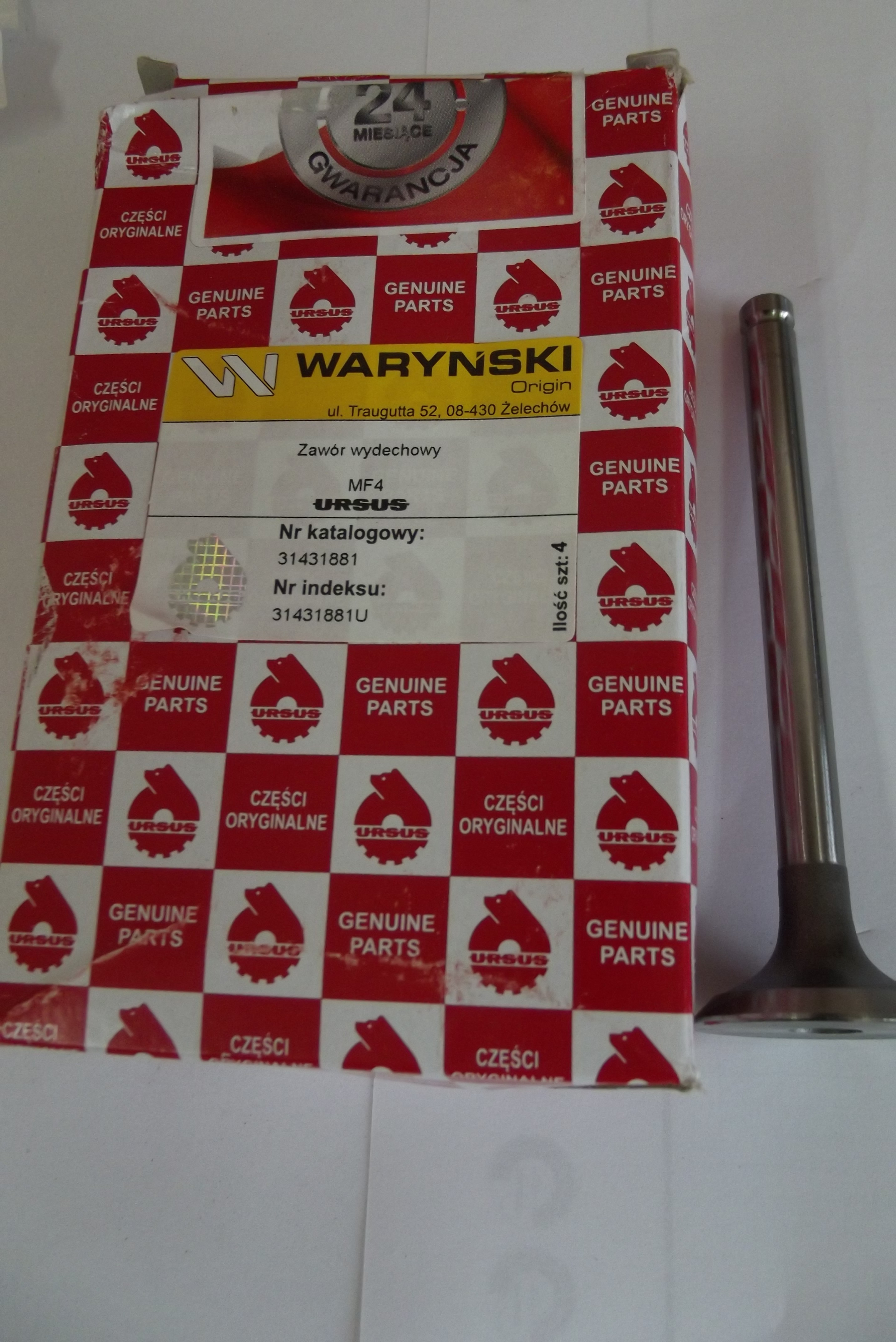 Zawór głowicy wydechowy MF 4 ORYGINAŁ     — zdjęcie 1