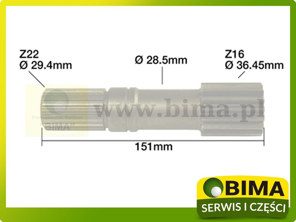 Wałek centralny z16/22 Deutz Agrotron 6.01,6.05,6.20 — zdjęcie 4