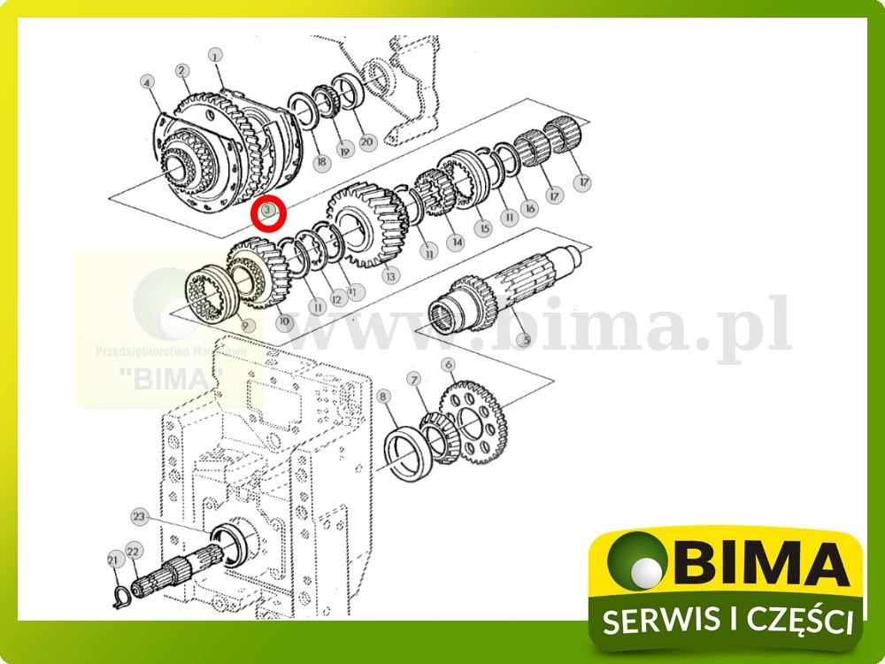 Uszczelka tylny wom John Deere 6425,6430,6505,6506,6510