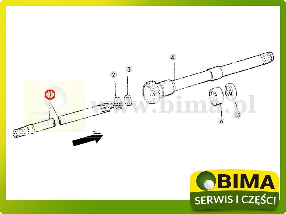 Wałek sprzęgłowy John Deere 1040,1140,1350,1550,1750 — zdjęcie 1