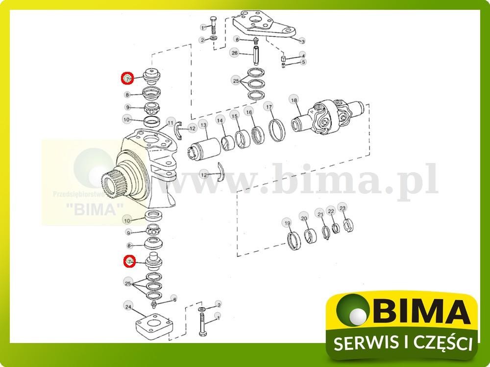 Sworzeń zwrotnicy John Deere 7800,7710,7810,8100,8200 — zdjęcie 2