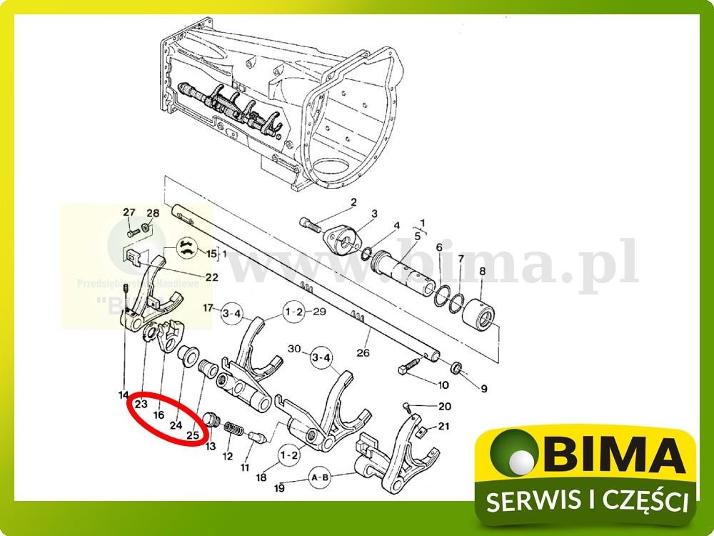 Blokada widełek żółw zając Massey Ferguson 3125,6110 — zdjęcie 2