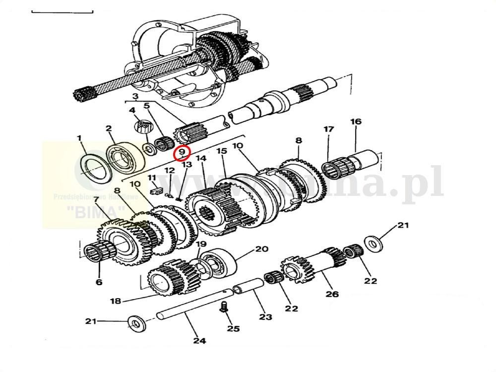 Synchronizator rewersu części do MF Massey Ferguson 3080, — zdjęcie 4