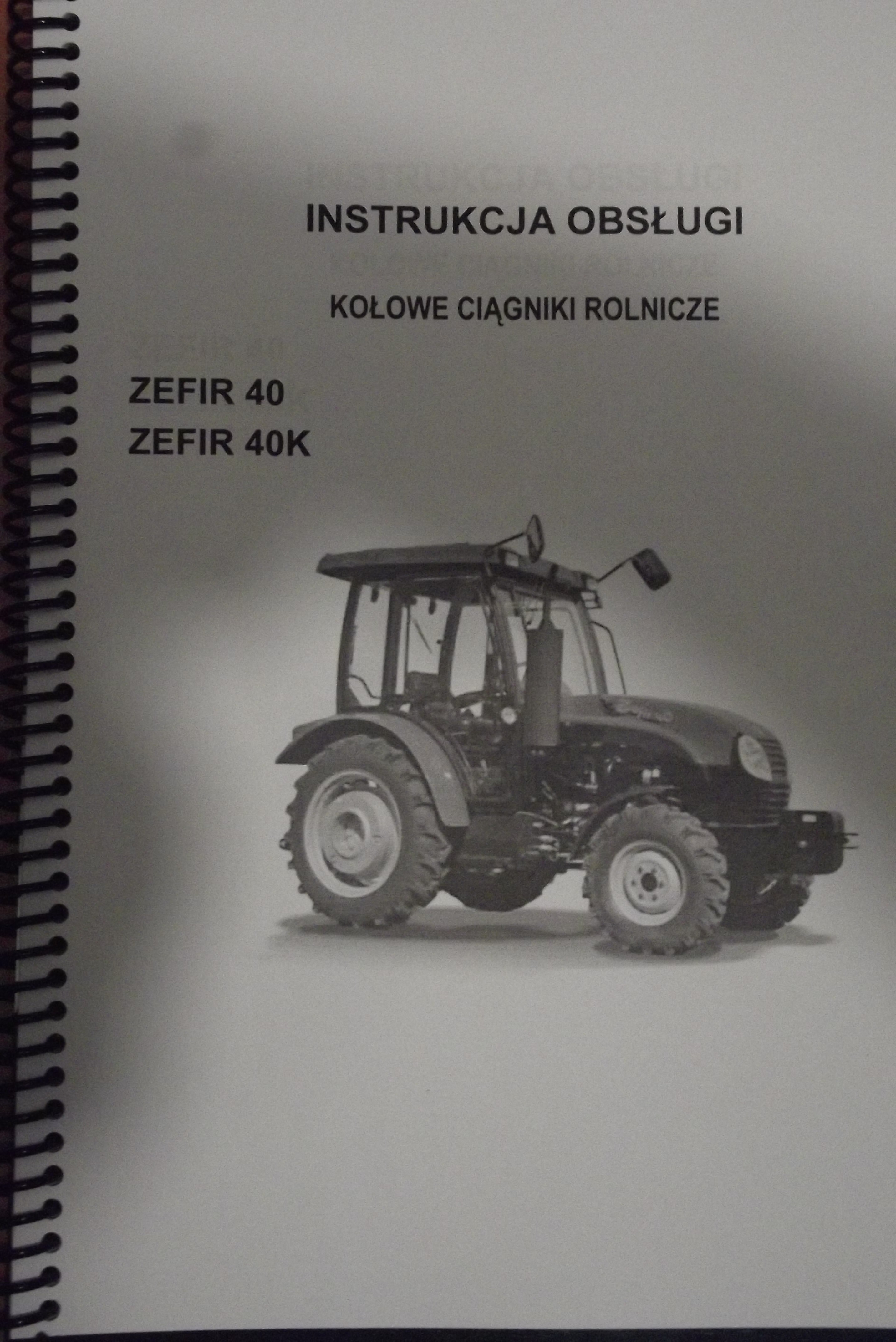 Instrukcja obsługi ciągnika PRONAR ZEFIR 40, 40 K.    — zdjęcie 1