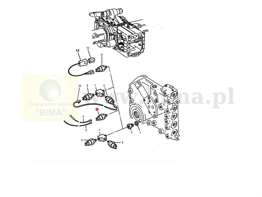 Czujnik ciśnienia oleju hydraulicznego MF Massey Ferguson — zdjęcie 3