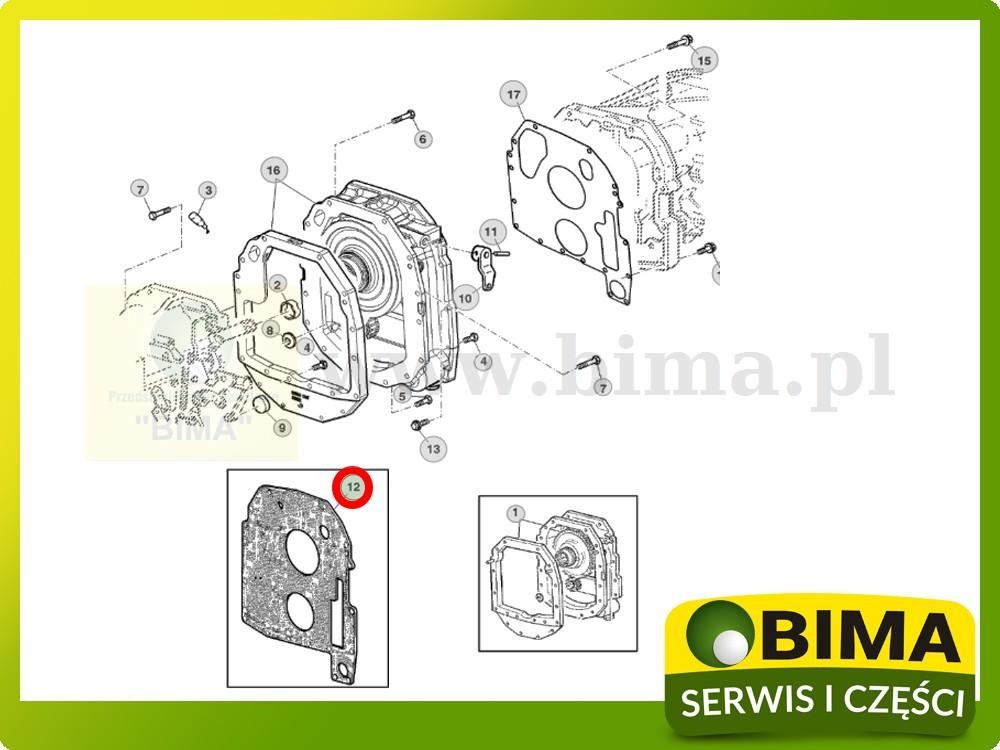 Uszczelka skrzyni biegów John Deere 7530,6820,6830,6920