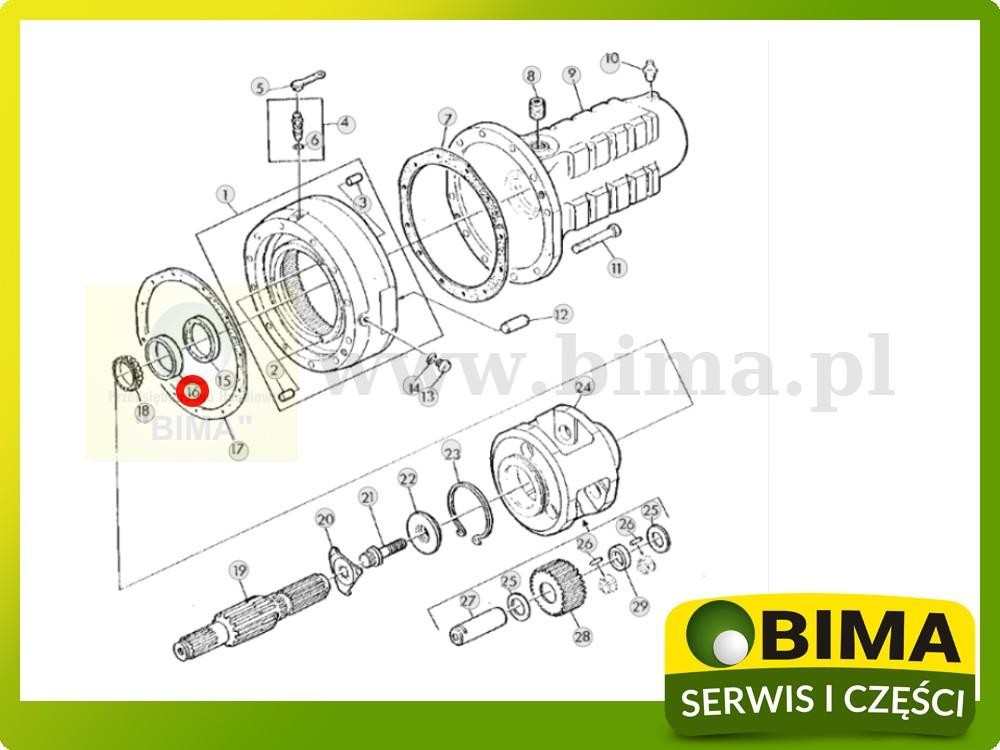 Łożysko bierznia John Deere 6820,6830,6900,6910,6910S — zdjęcie 2