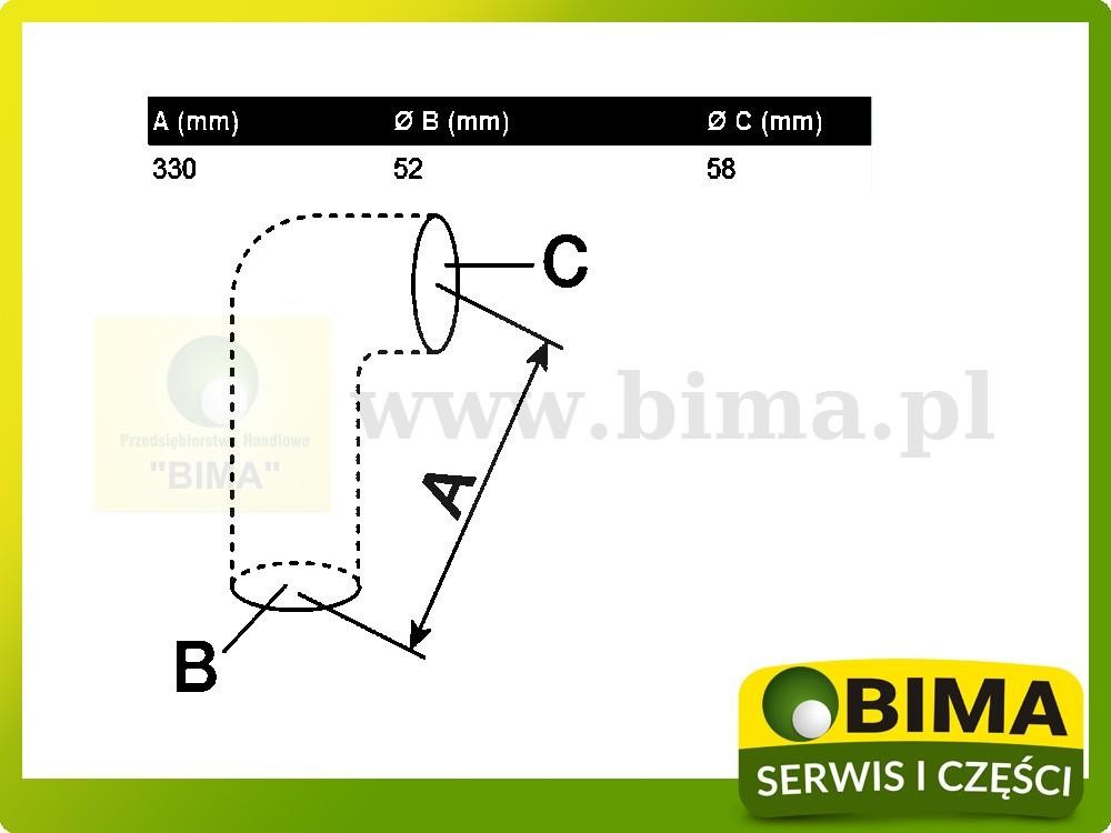 Przewód gumowy chłodnicy górny John Deere 6100,6200 — zdjęcie 2