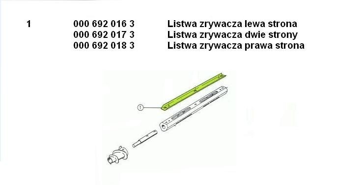 Listwa zrywacza Claas 692016 692017 692018 — zdjęcie 2
