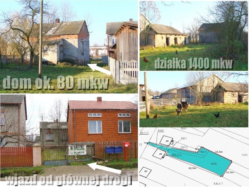 działka 1400mkw z domem mieszkalnym — zdjęcie 1