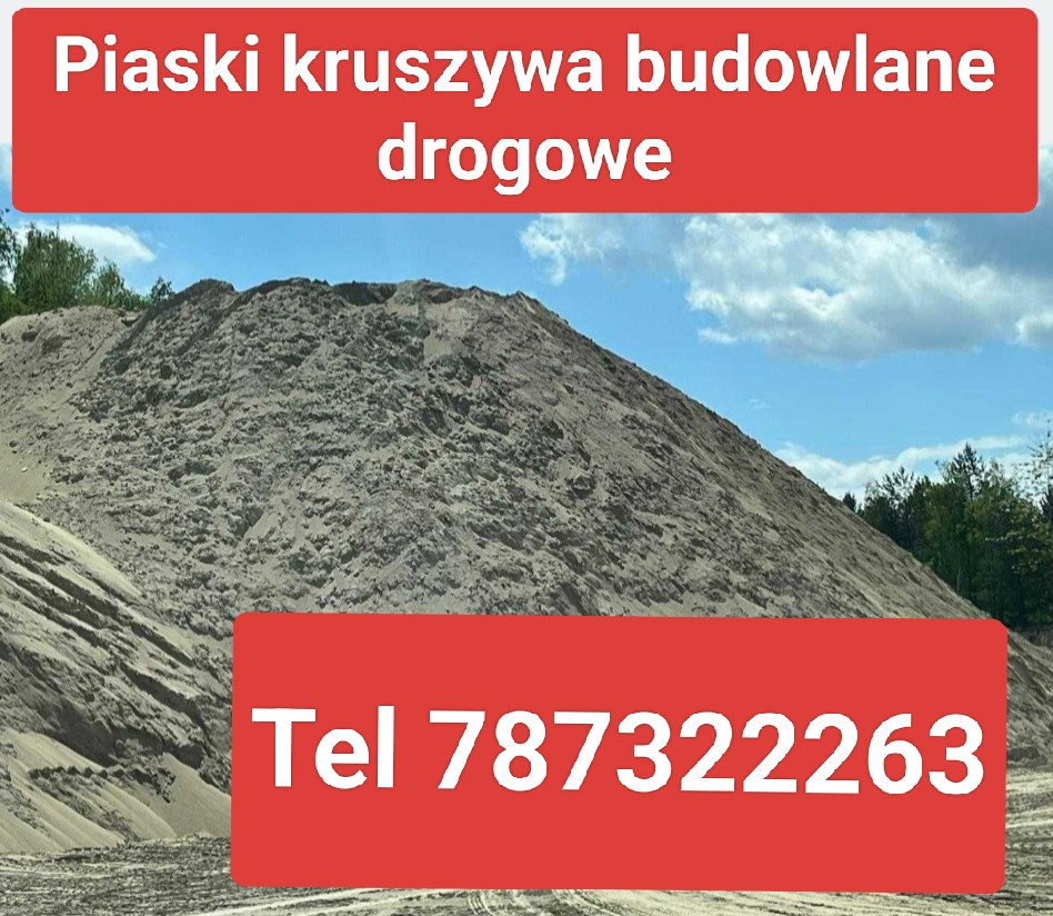 Rzeszów piasek płukany kopany transport 787322263