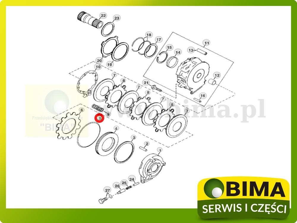 Uszczelnienie John Deere 4455,4560,4650,4760,4850,4960