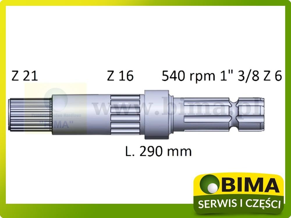 Wałek pto 1000rpm John Deere 3040,3050,3140,3350,3650 — zdjęcie 2