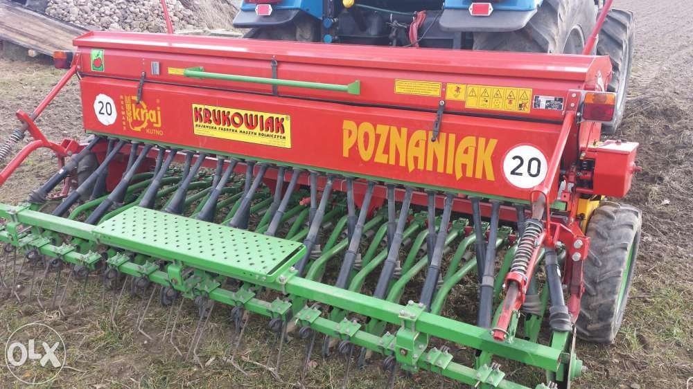 Siewnik 3m Poznaniak Rolmasz Kutno Unia 2004r. Podest znaczniki sciezk — zdjęcie 2