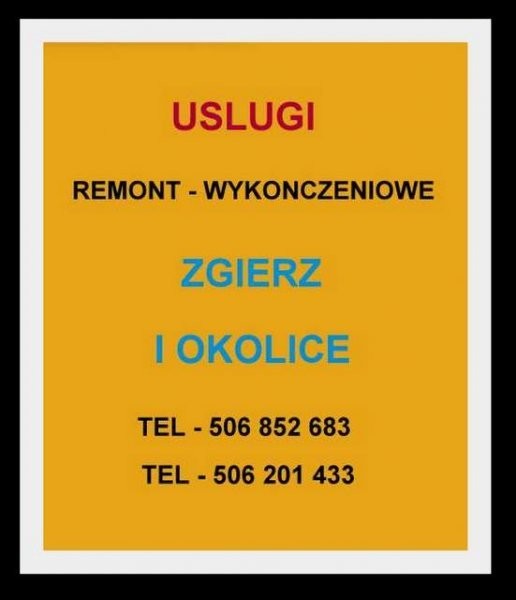 USŁUGI REMONTOWO - WYKOŃCZENIOWE 506 852 683 / 506