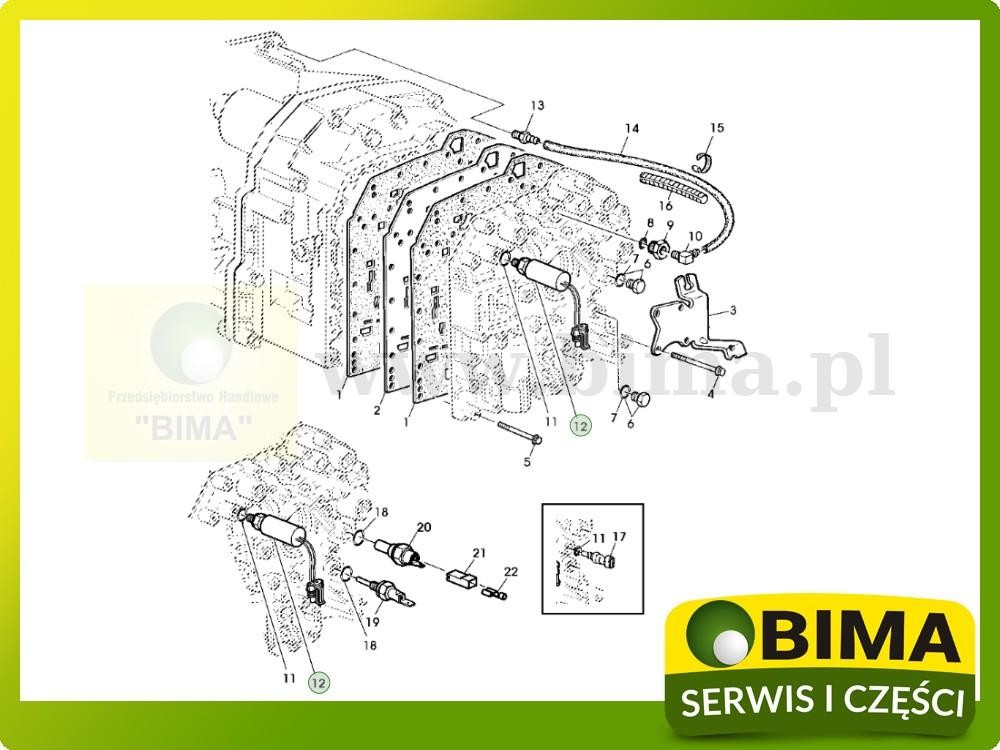 Czujnik ciśnienia oleju przekładniowego John Deere 9400 — zdjęcie 2
