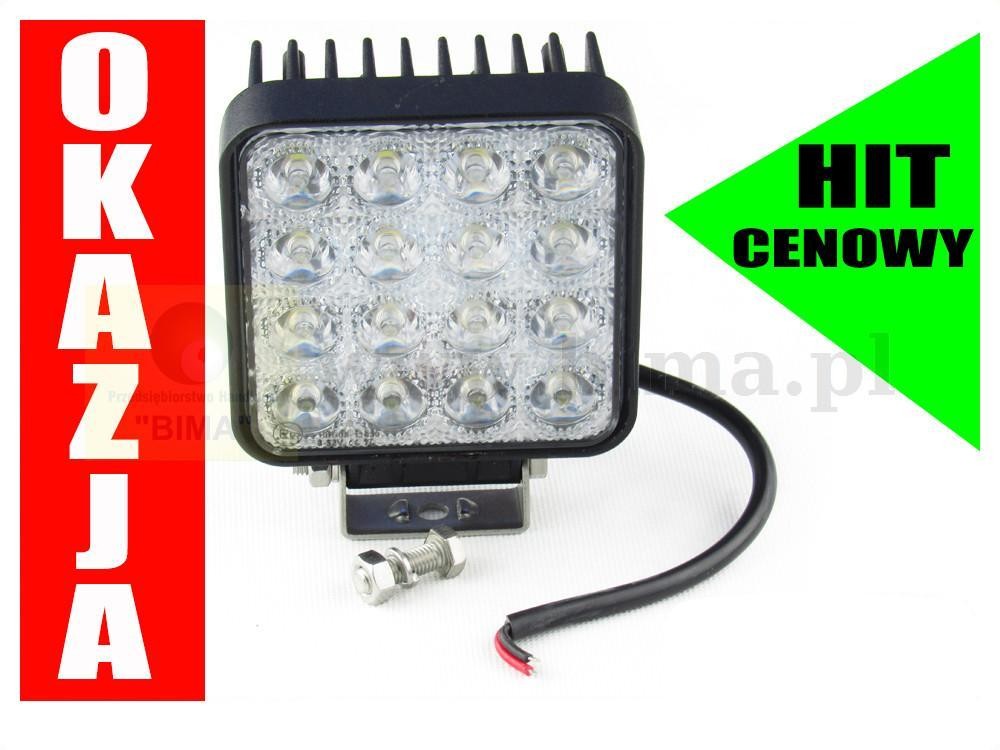 Bardzo mocna lampa halogen roboczy 16 led Zetor,Case IH — zdjęcie 1