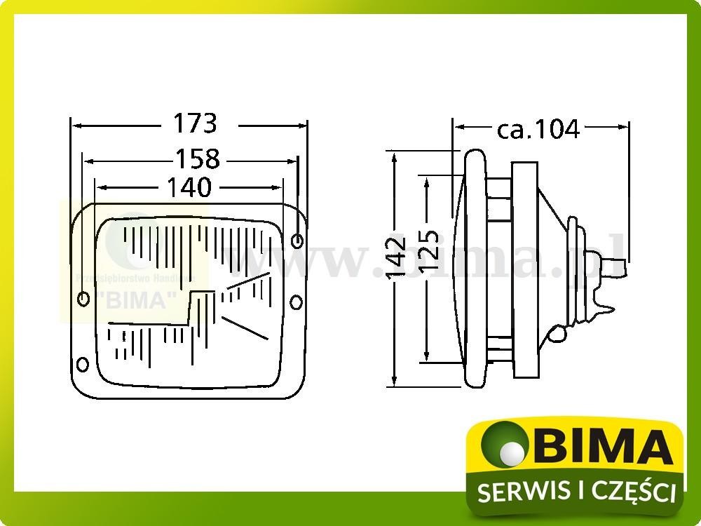 Lampa refklektor przedni Case IH 383,423 — zdjęcie 3