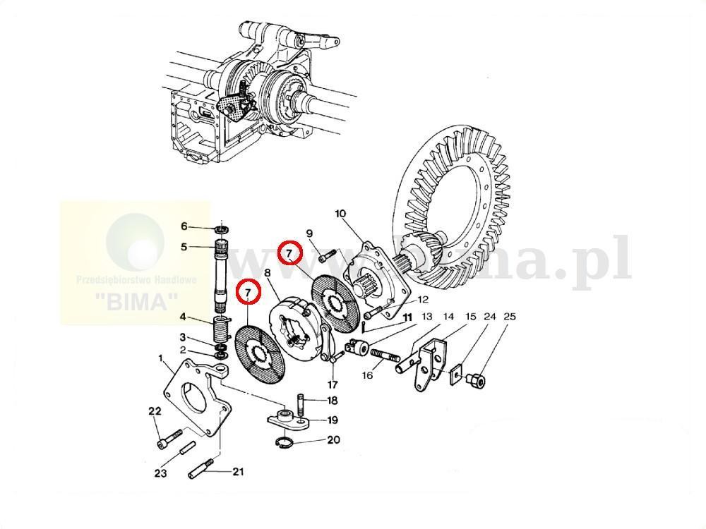 Tarcza hamulca ręcznego MF Massey Ferguson 6180,6190R — zdjęcie 2
