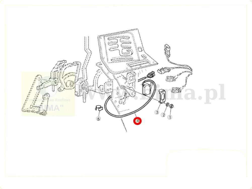 Włącznik blokada postojowa John Deere 7420,7520,6020 — zdjęcie 2