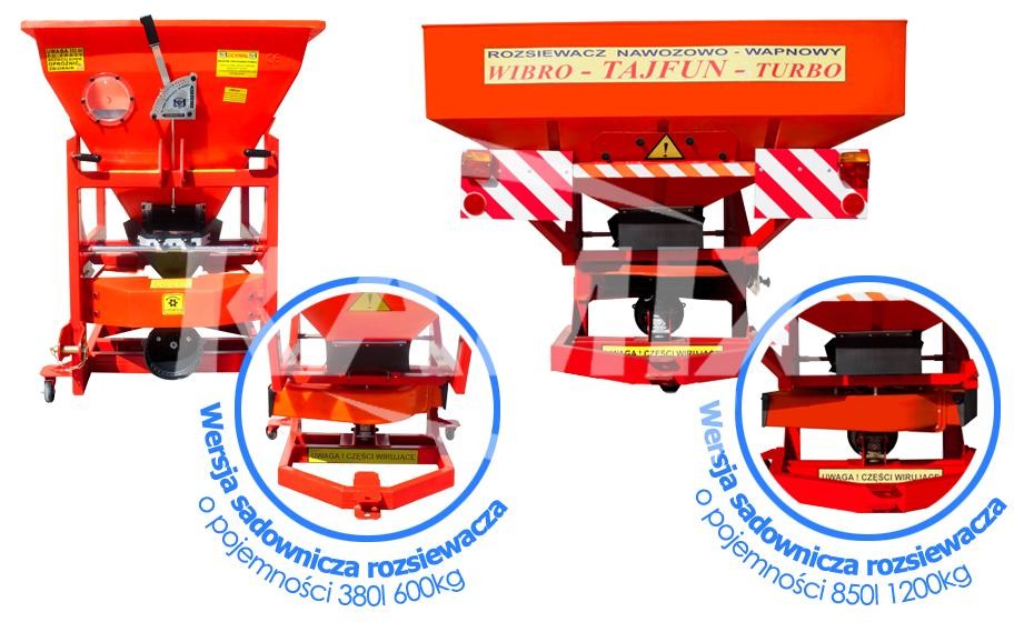 ROZSIEWACZ NAWOZÓW TAJFUN 380l 600kg  WIBRO 2018 — zdjęcie 1