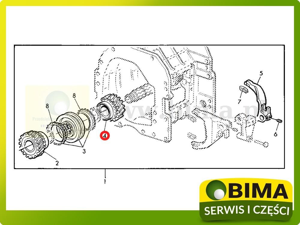 Koło zębate części skrzyni biegów John Deere 6300,6400
