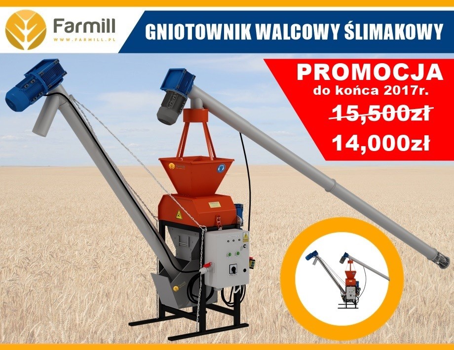 Farmill - Gniotownik walcowy ślimakowy (załadunkowo-rozładunkowy) — zdjęcie 1